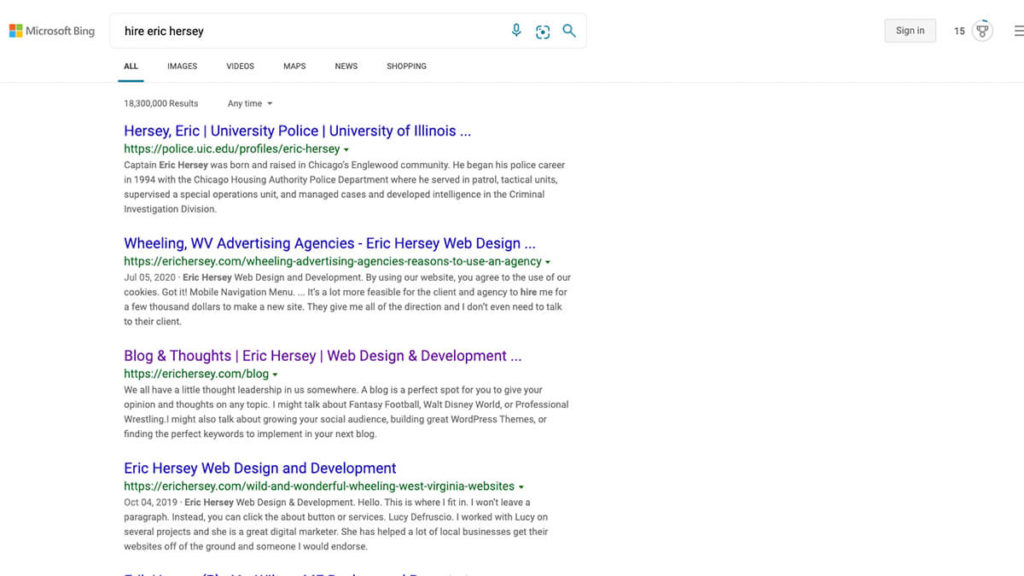 Eric Hersey Search Results