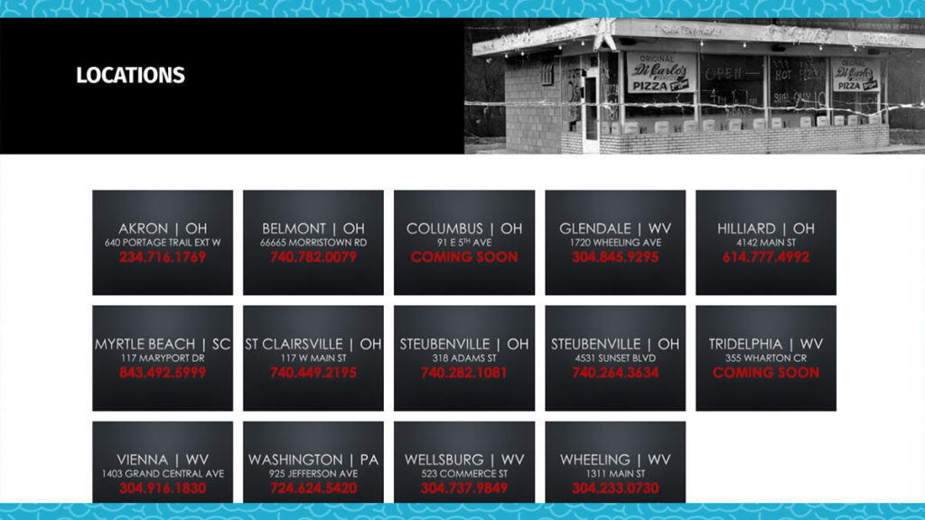 DiCarlos Pizza Wheeling WV Website Grade
