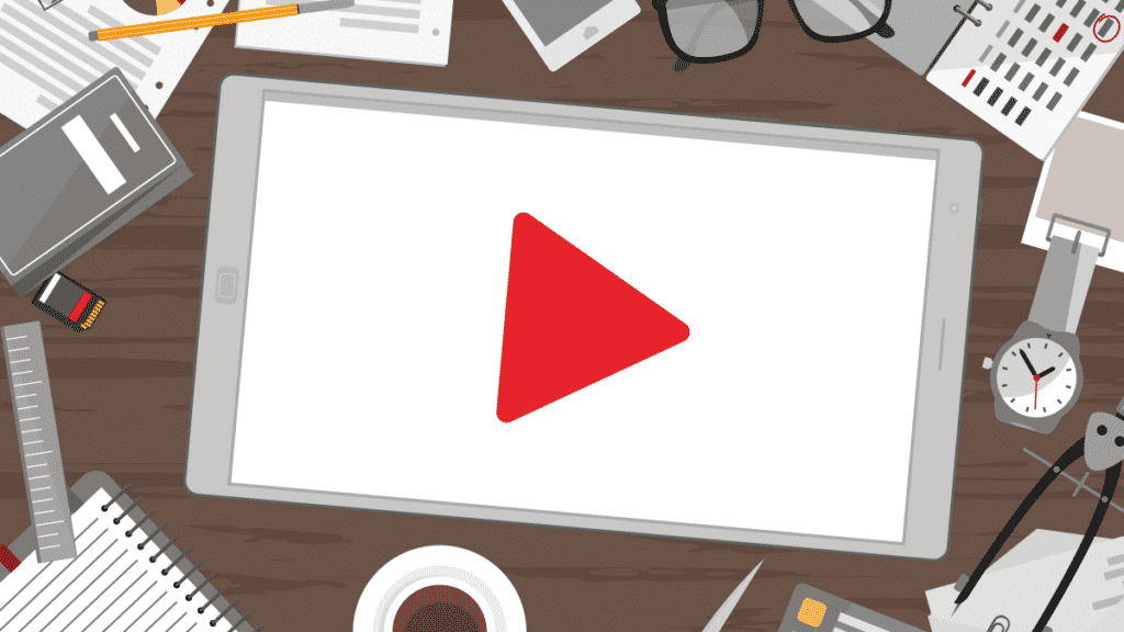 YouTube Graphic on Desk