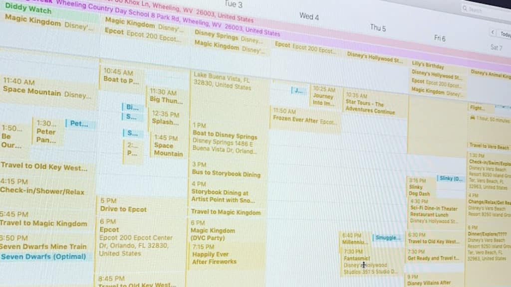 Eric Hersey's Walt Disney World Planning Calendar - Being a Completist