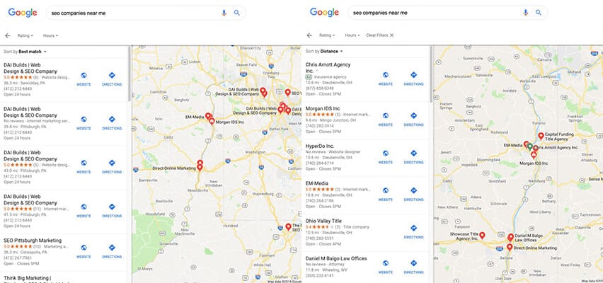 Google Local Listings for SEO Companies
