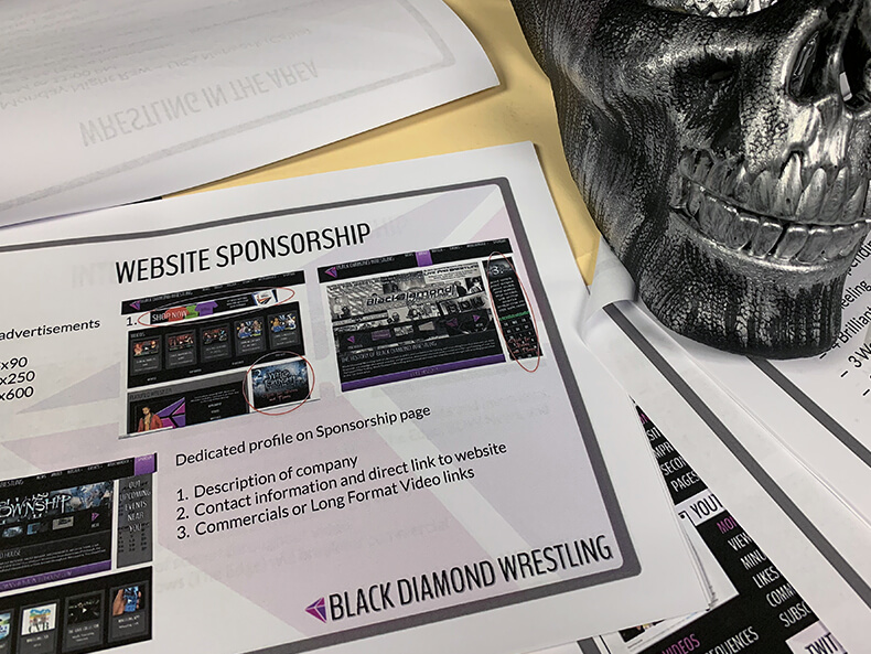 Black Diamond Wrestling Hard Code Website Sponsorship Packages