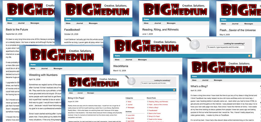 Big The Medium Website Screenshots by Eric Hersey