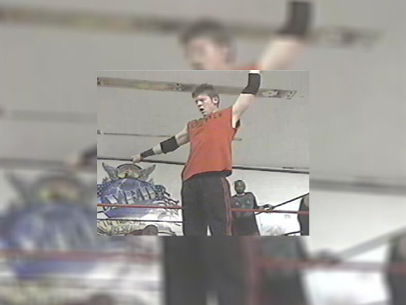 Eric Hersey as professional wrestler Hostile in Weirton, WV - In Your Face Wrestling