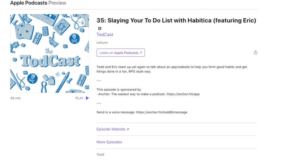 Slaying Your To Do List with Habitica Todcast Podcast