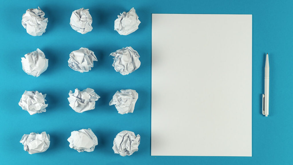 Content Ideas Crumbled up