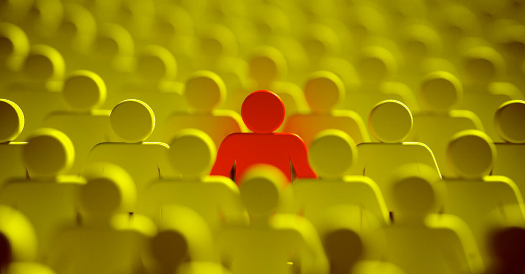 The Red Guy is in our target audience - red guy surrounded by yellow guys (or gals)